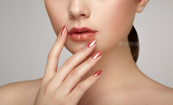 Beauty brunette woman with perfect makeup - Stock Photo - Images
