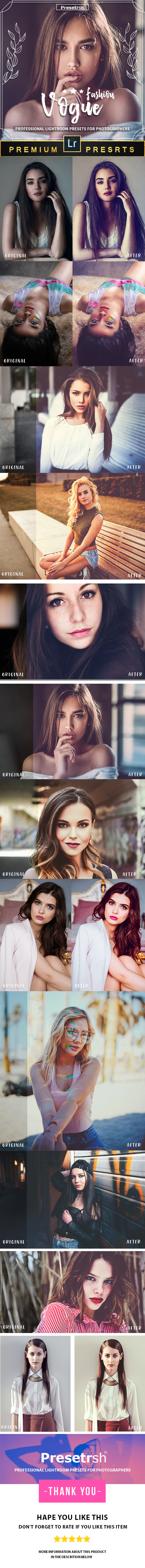 31 Premium Vogue Fashion Lightroom Presets - Lightroom Presets Add-ons