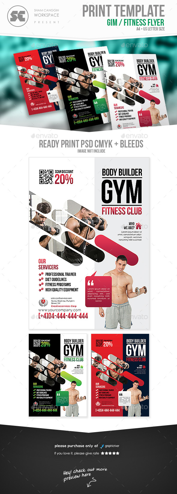 GraphicRiver Fitness Gym Flyer 21163503 GraphicRiver Fitness Gym Flyer 21163503