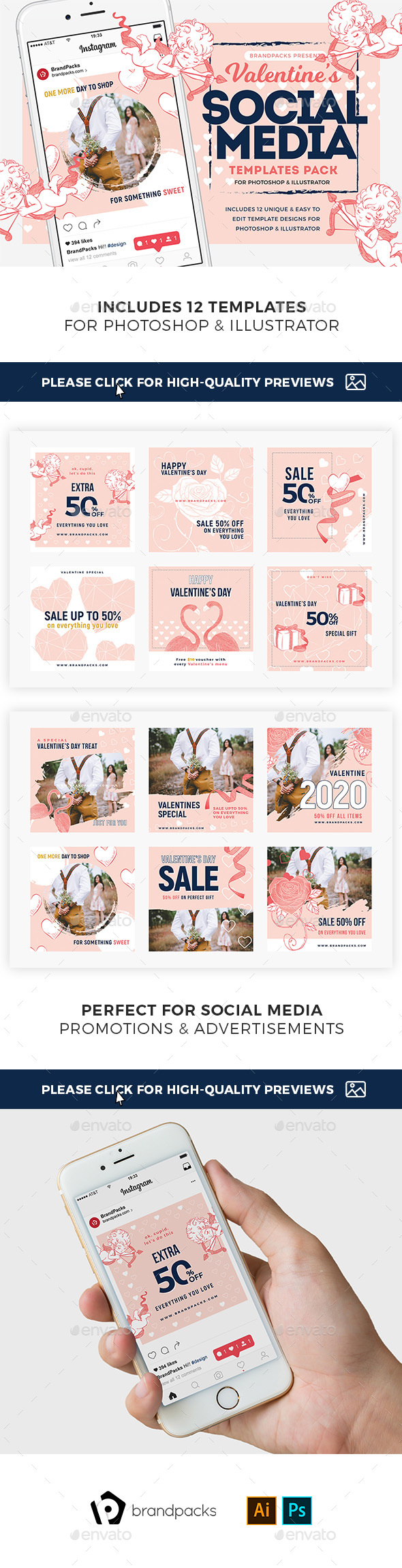 Valentines Instagram Templates