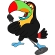 Cartoon Toucan with Microphone