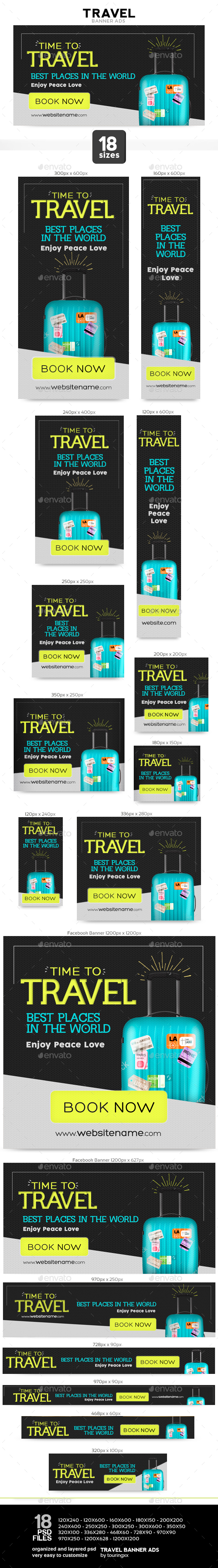 GraphicRiver Travel Banner Ads 21164596