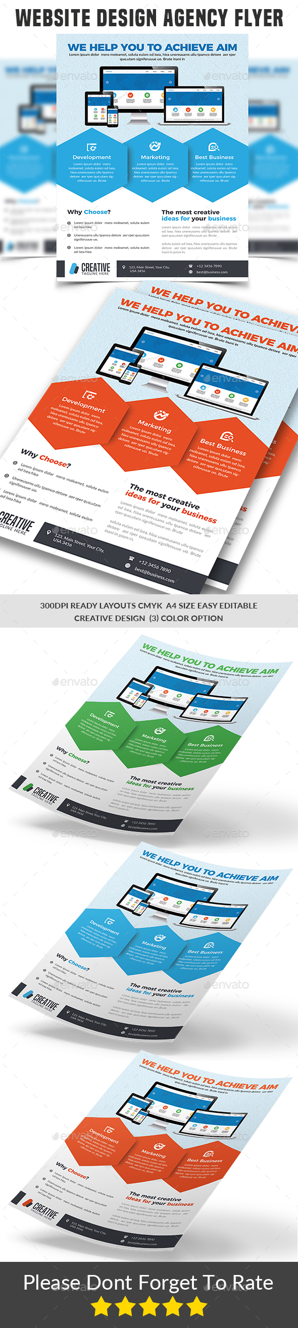 Website Design Agency Flyer Templates - Corporate Flyers