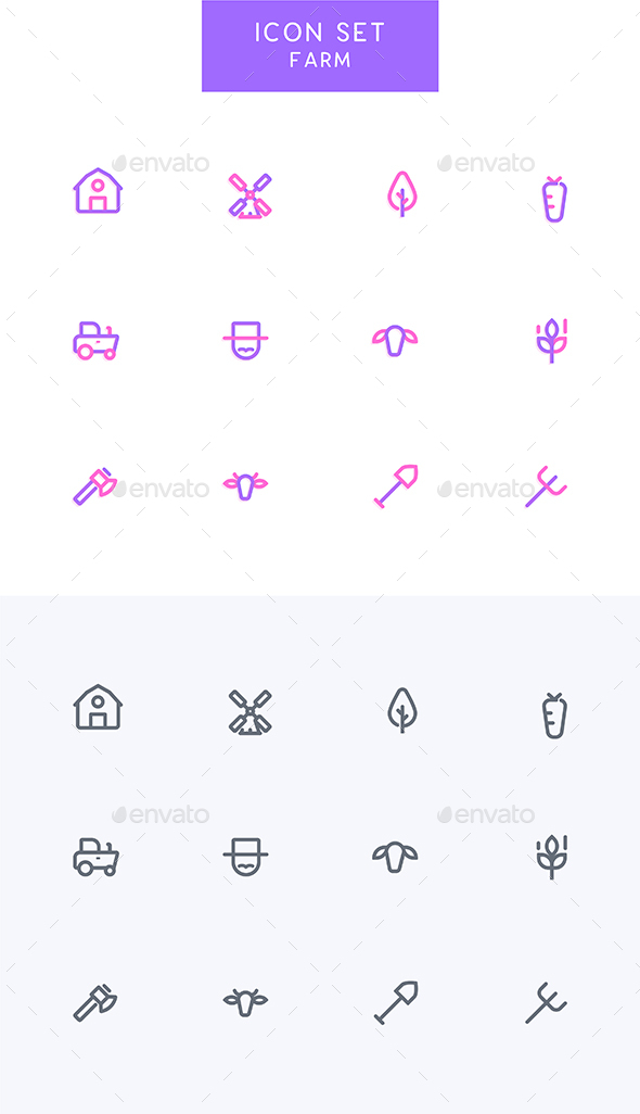 GraphicRiver Farm Agriculture Icons Set 21165719 GraphicRiver Farm Agriculture Icons Set 21165719