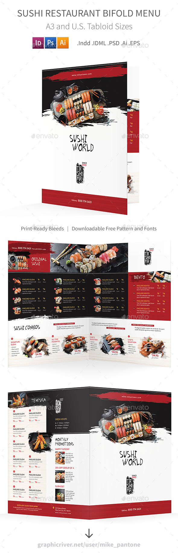 GraphicRiver Sushi Restaurant Bifold Halffold Menu 3 21166202 GraphicRiver Sushi Restaurant Bifold Halffold Menu 3 21166202