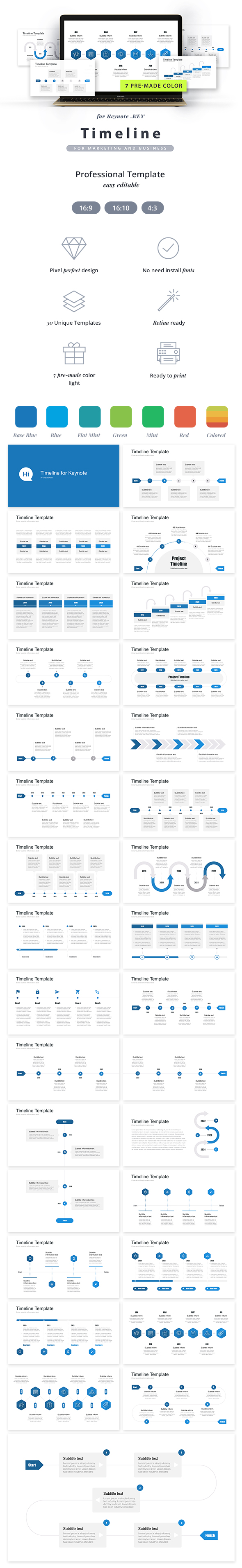 Timeline Pack Keynote Template - Keynote Templates Presentation Templates