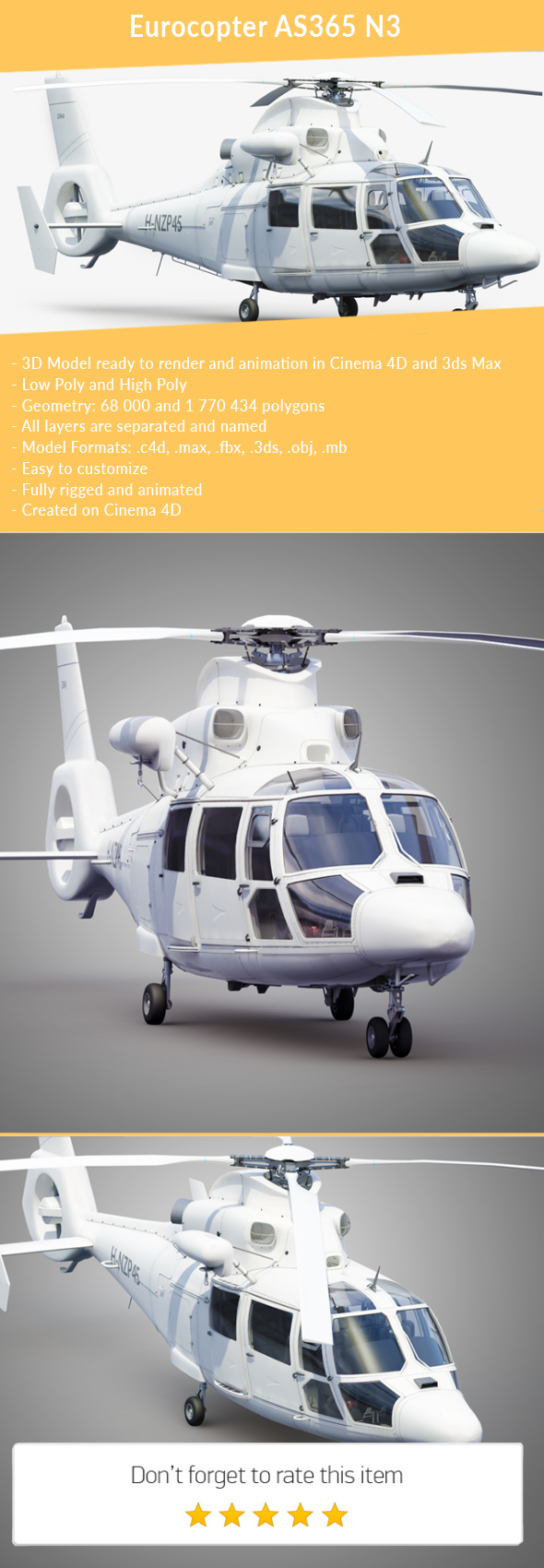 3DOcean Eurocopter AS 365 N3 21166247