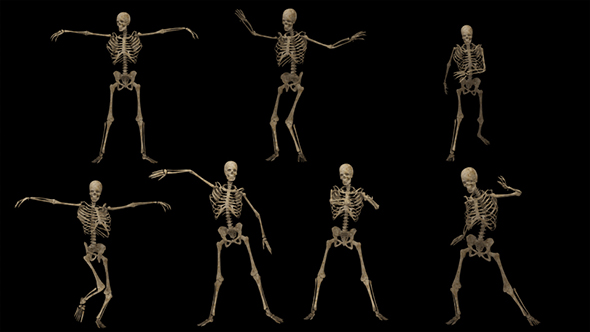 Skeleton Halooween Dance (7-Pack)