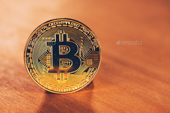 Bitcoin BTC cryptocurrency - Stock Photo - Images