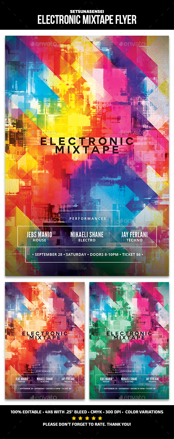 Electronic Mixtape Flyer - Events Flyers