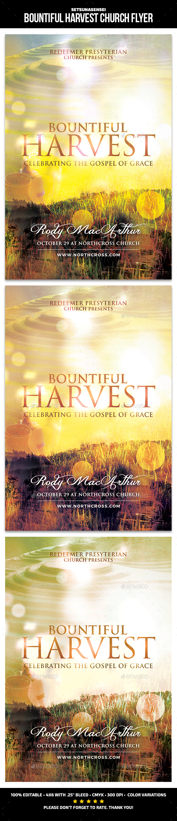 Bountiful Harvest Church Flye - Church Flyers