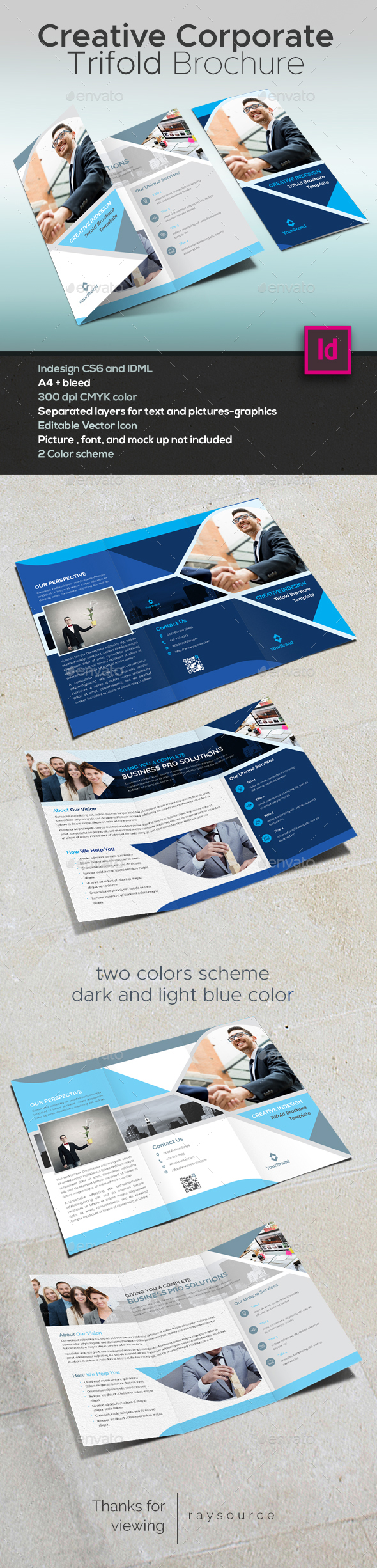 Creative Corporate Trifold Brochure - Brochures Print Templates