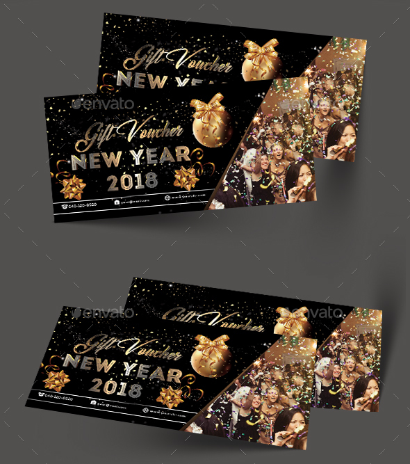 GraphicRiver New year Gift Voucher 21169738 GraphicRiver New year Gift Voucher 21169738