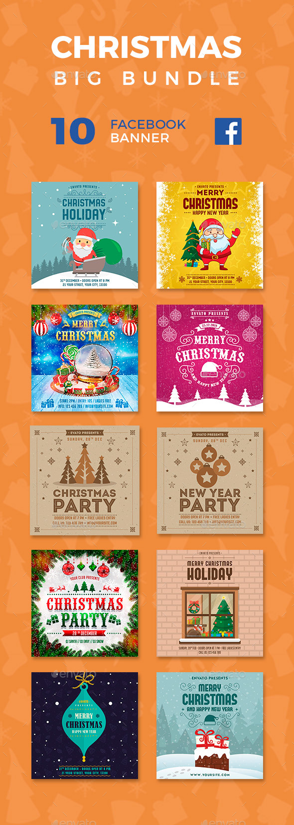 GraphicRiver Christmas Facebook Banners Big Bundle 21121030 GraphicRiver Christmas Facebook Banners Big Bundle 21121030
