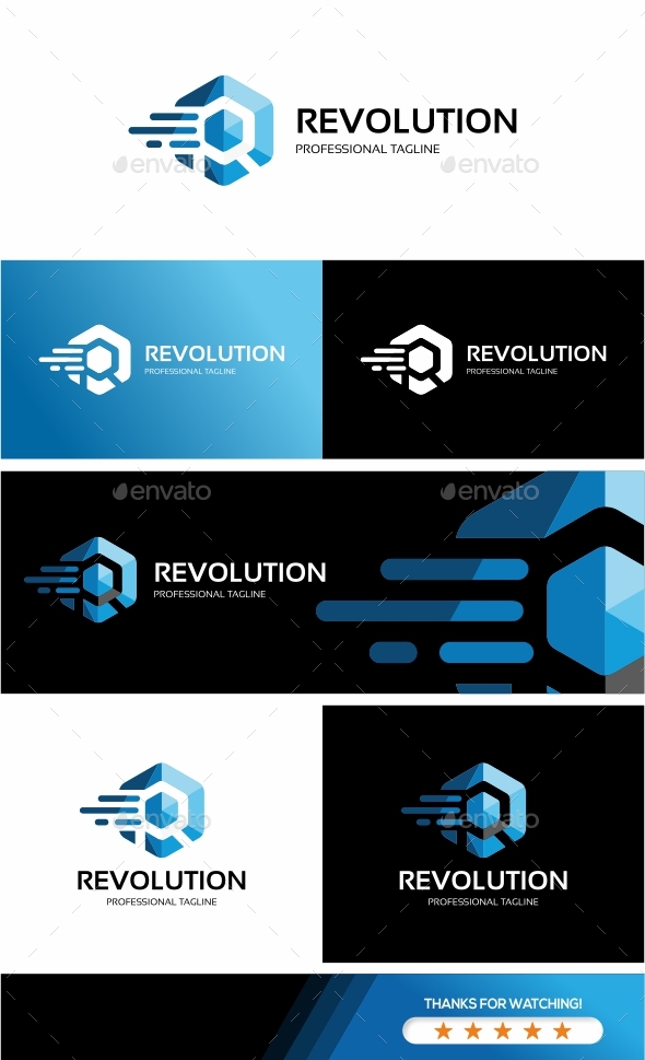 GraphicRiver Revolution Hexagon Logo Template 21170245 GraphicRiver Revolution Hexagon Logo Template 21170245