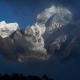 The Movement of Clouds Over the Mountain Kangtega - VideoHive Item for Sale