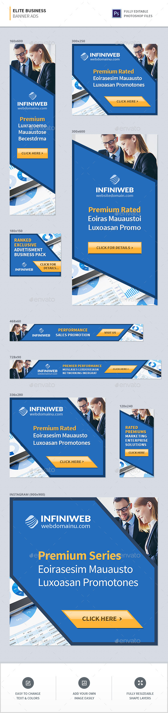 Elite Business Banners - Banners & Ads Web Elements