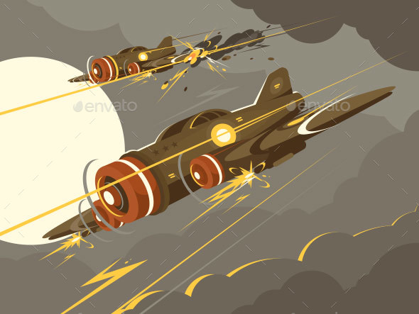 GraphicRiver Military Aircraft in Air Combat 21171765 GraphicRiver Military Aircraft in Air Combat 21171765