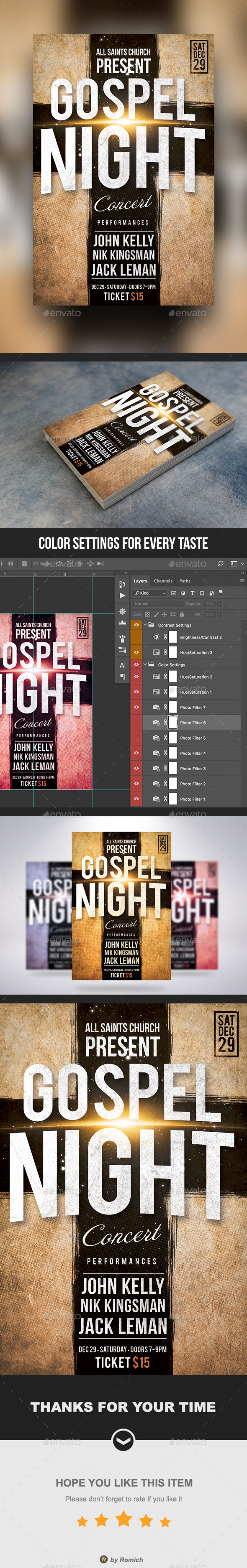GraphicRiver Gospel Night Church Flyer 21172562 GraphicRiver Gospel Night Church Flyer 21172562