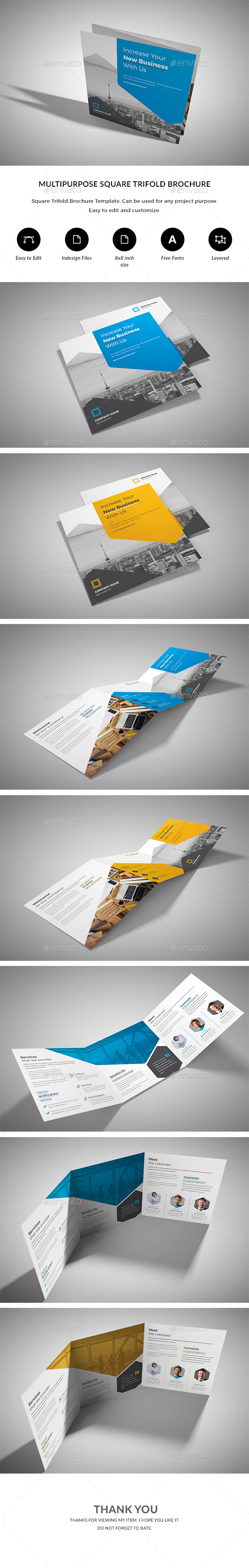 Square Trifold - Corporate Brochures