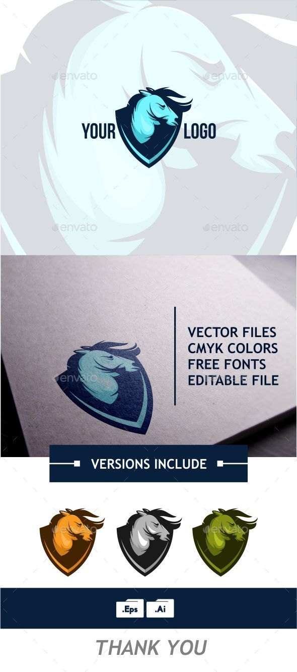 GraphicRiver Horse Shield Logo 21166115 GraphicRiver Horse Shield Logo 21166115