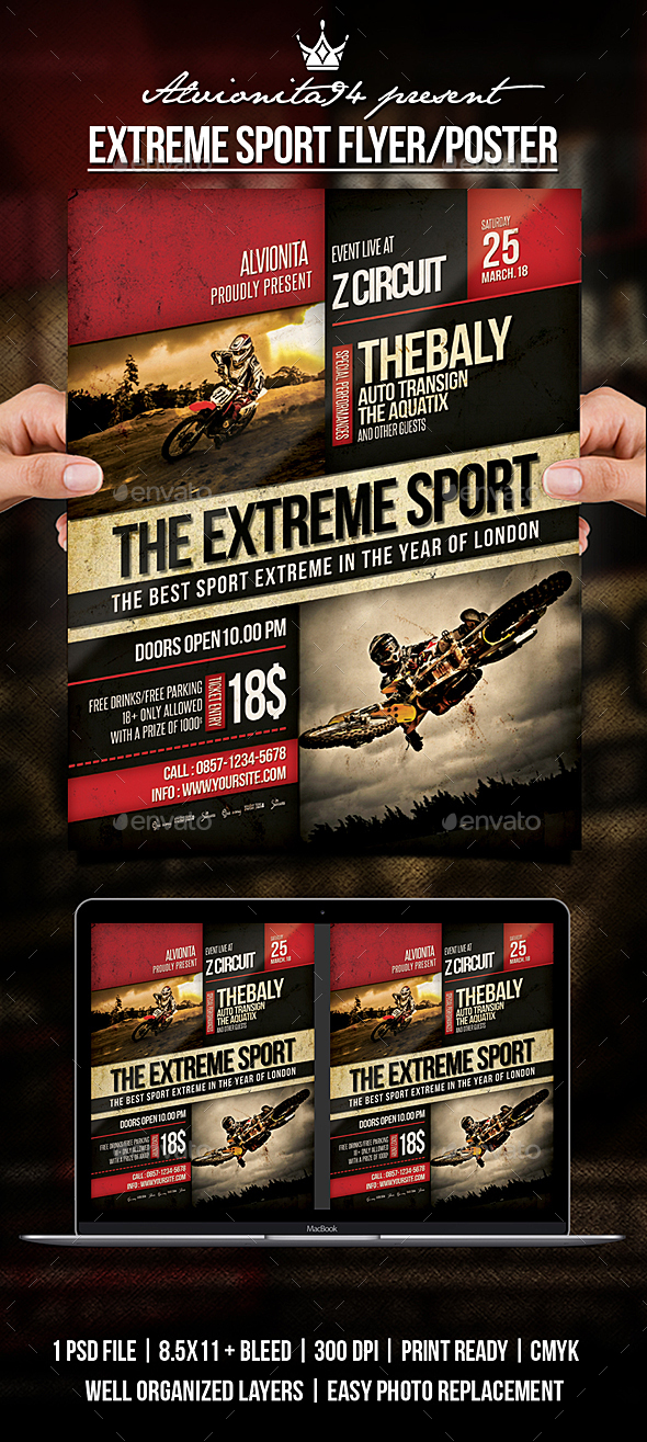 GraphicRiver Extreme Sport Flyer Poster 21175965