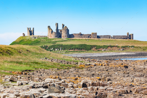 Dunstanburgh Castle - Stock Photo - Images