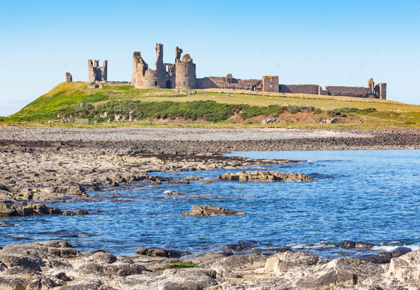 Dunstanburgh Castle - Stock Photo - Images