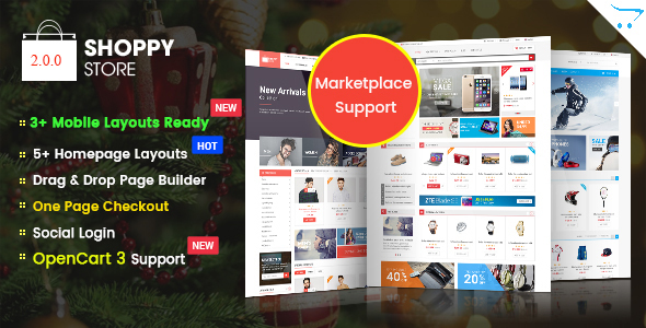 ShoppyStore - Responsive Multipurpose Marketplace OpenCart 3 and 2.x Theme - Shopping OpenCart