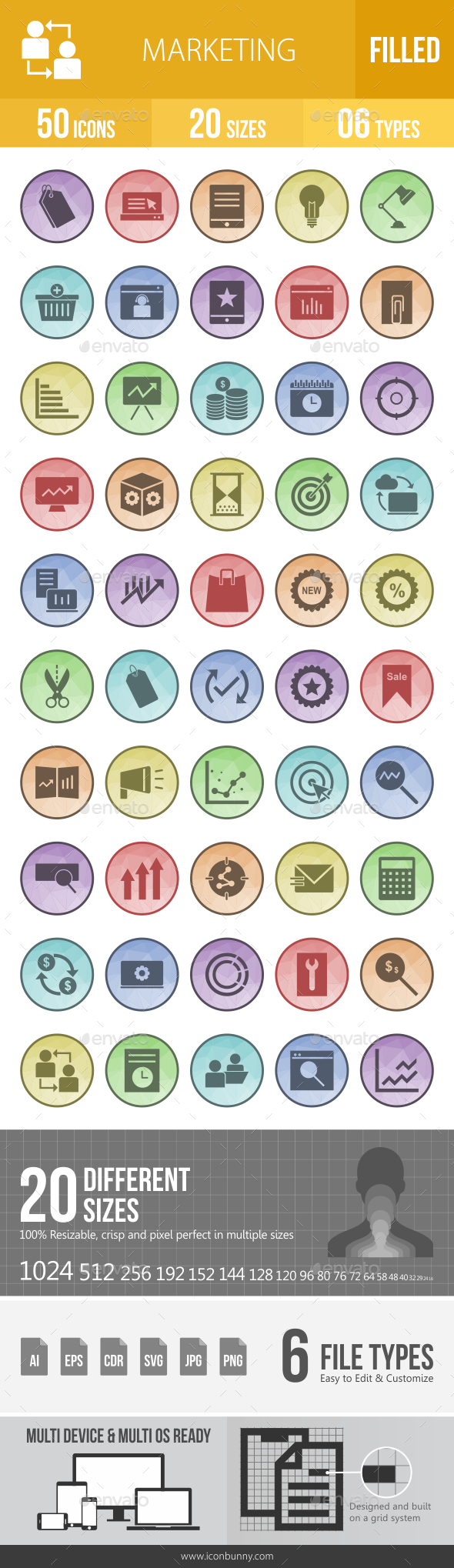 GraphicRiver 50 Marketing Filled Low Poly Icons 21176620 GraphicRiver 50 Marketing Filled Low Poly Icons 21176620
