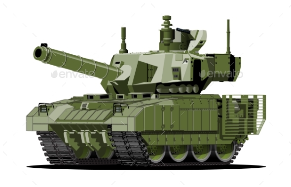 GraphicRiver Cartoon Modern Armored Tank 21176818