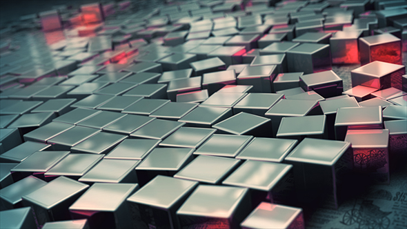 3D Cubes On Newspaper Element