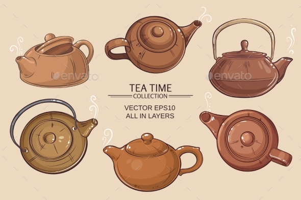 GraphicRiver Teapots Set 21177843 GraphicRiver Teapots Set 21177843