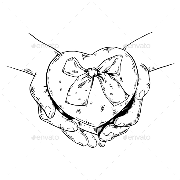 GraphicRiver Heart Shaped Box Engraving Vector Illustration 21178387 GraphicRiver Heart Shaped Box Engraving Vector Illustration 21178387