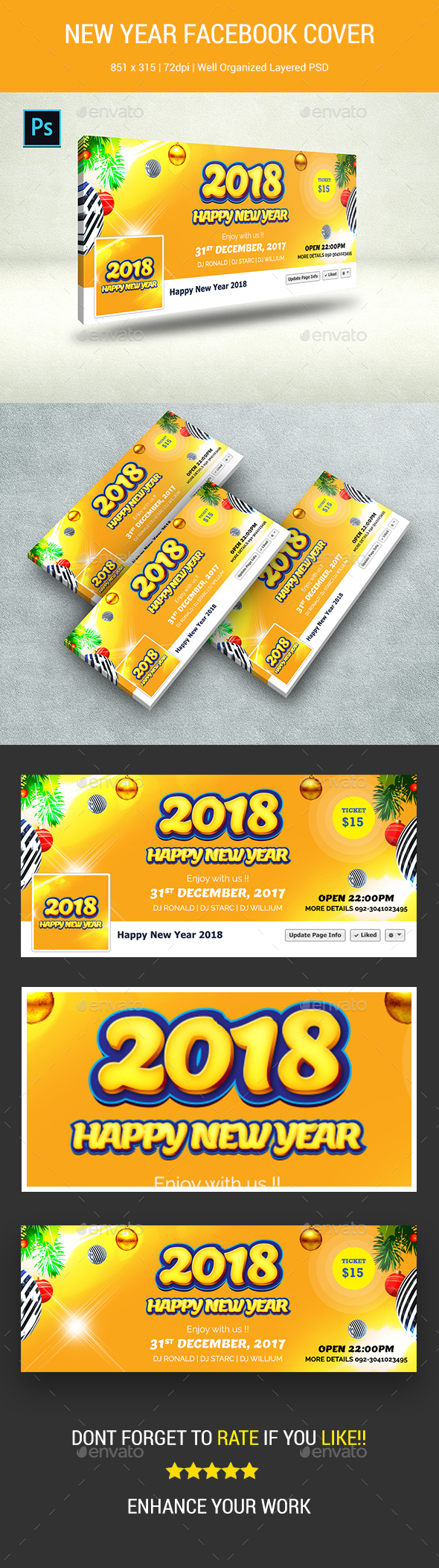 New Year Facebook Cover 2018 - Facebook Timeline Covers Social Media