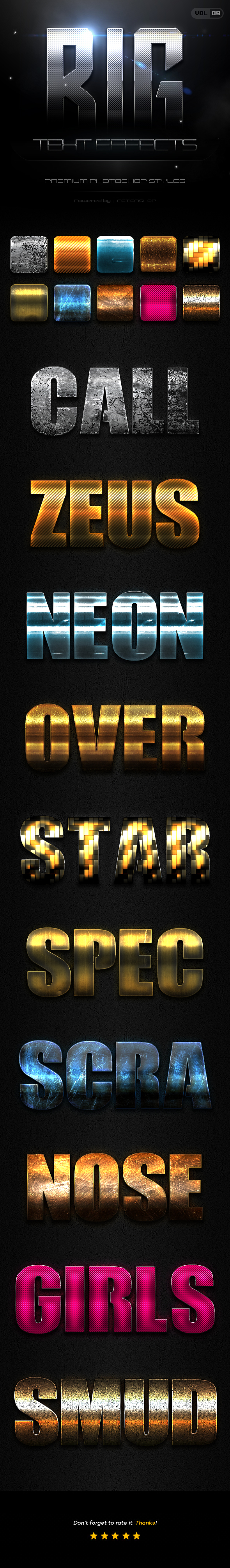 GraphicRiver 10 Bold Text Effects Vol.9 21179237 GraphicRiver 10 Bold Text Effects Vol.9 21179237