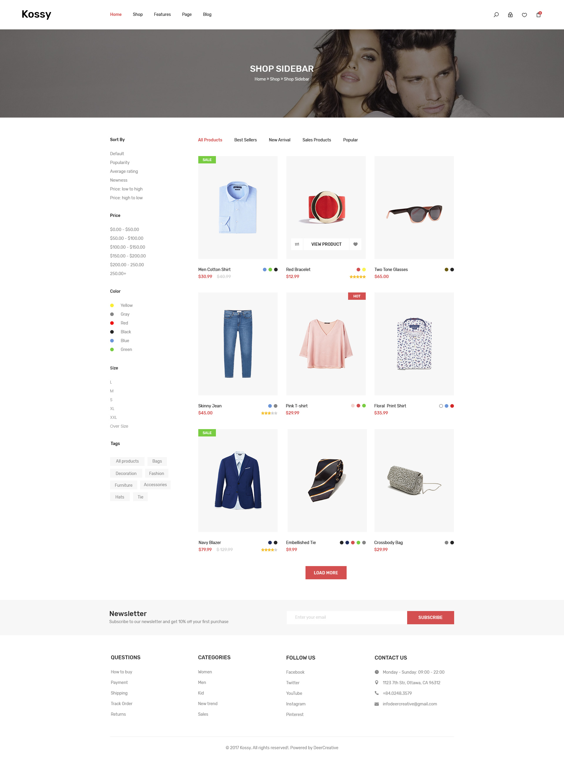 Kossy | Minimalist eCommerce PSD Template by Avitex | ThemeForest