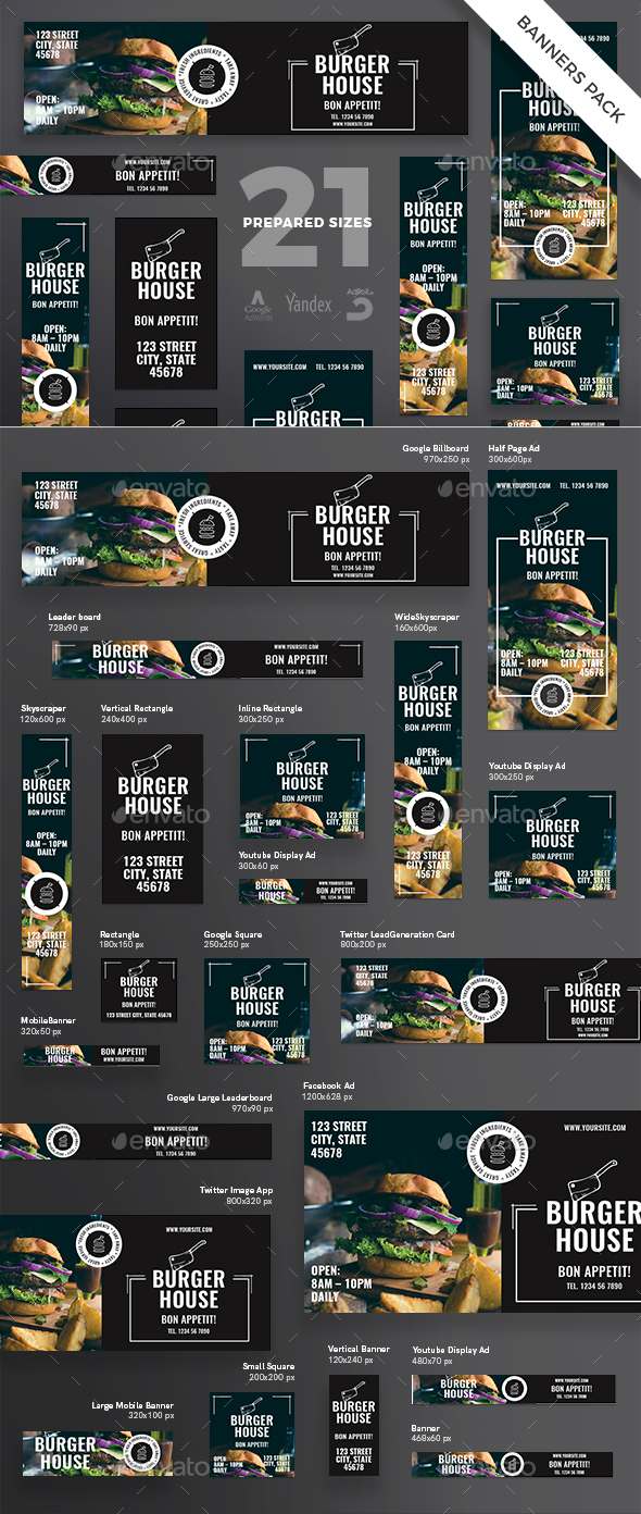 GraphicRiver Burger House Banner Pack 21180344