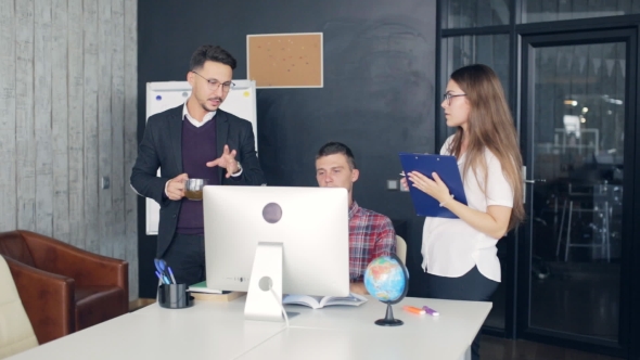 Working on Project in Company alt