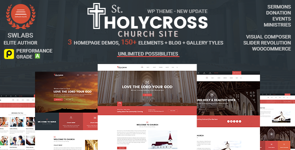 Church WordPress | HolyCross Church - Churches Nonprofit
