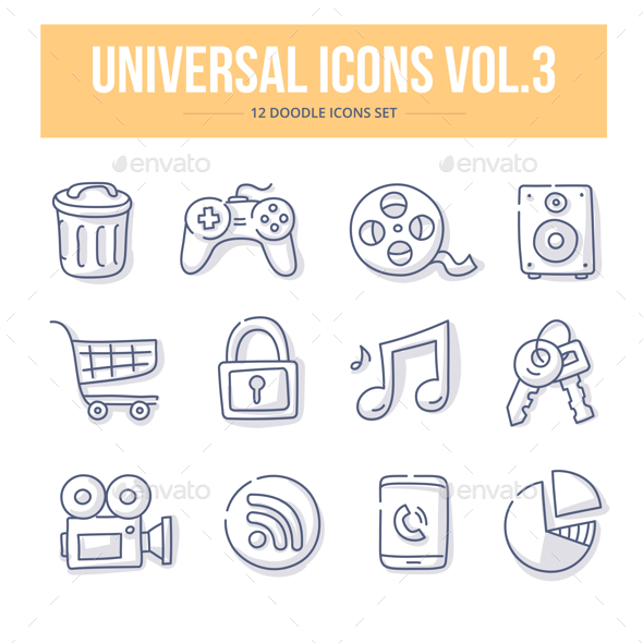 GraphicRiver Universal Doodle Icons vol.3 21180713 GraphicRiver Universal Doodle Icons vol.3 21180713