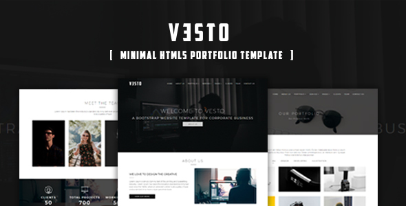 Vesto-Minimal Portfolio Template - ThemeForest 20941548