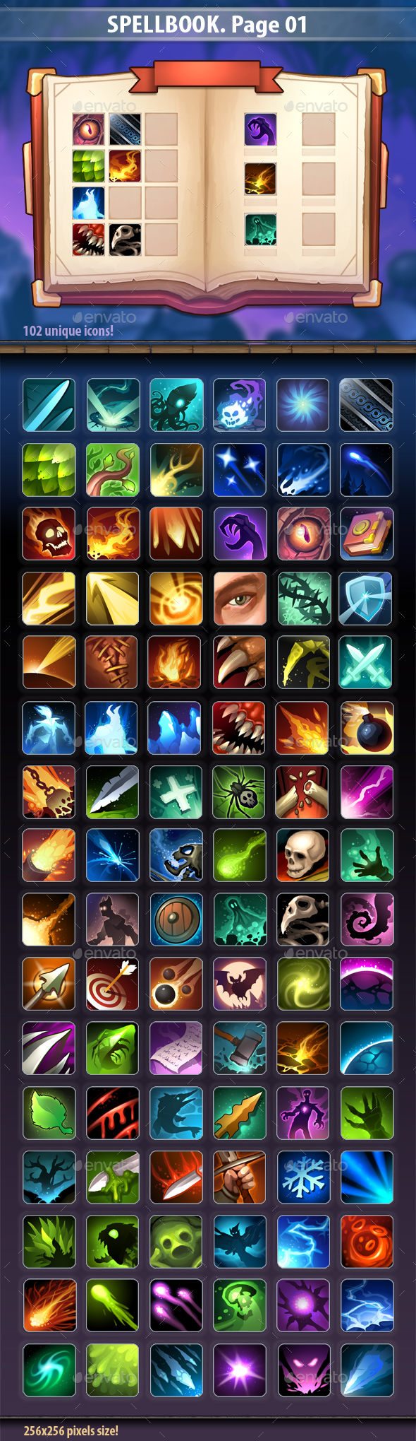Spell Book Page 01 - Miscellaneous Game Assets