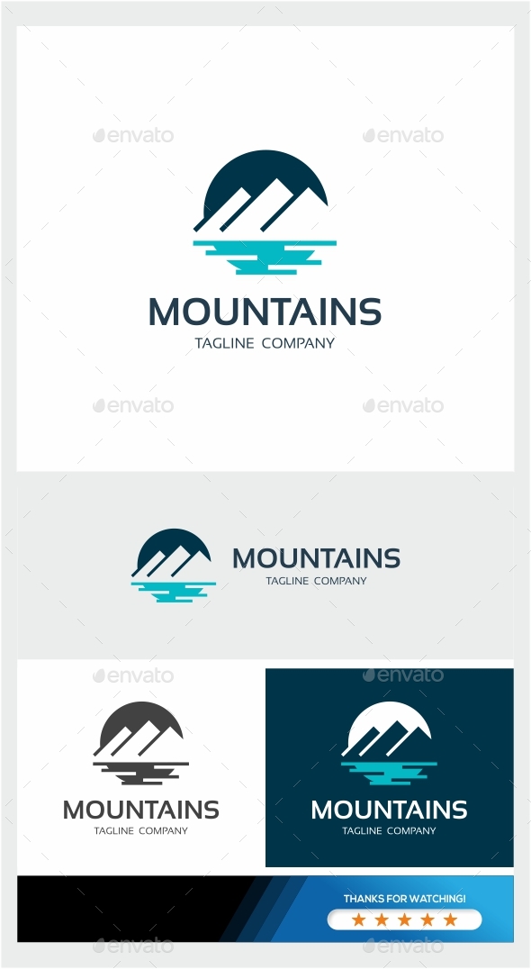 GraphicRiver Mountains Logo Template 21181500