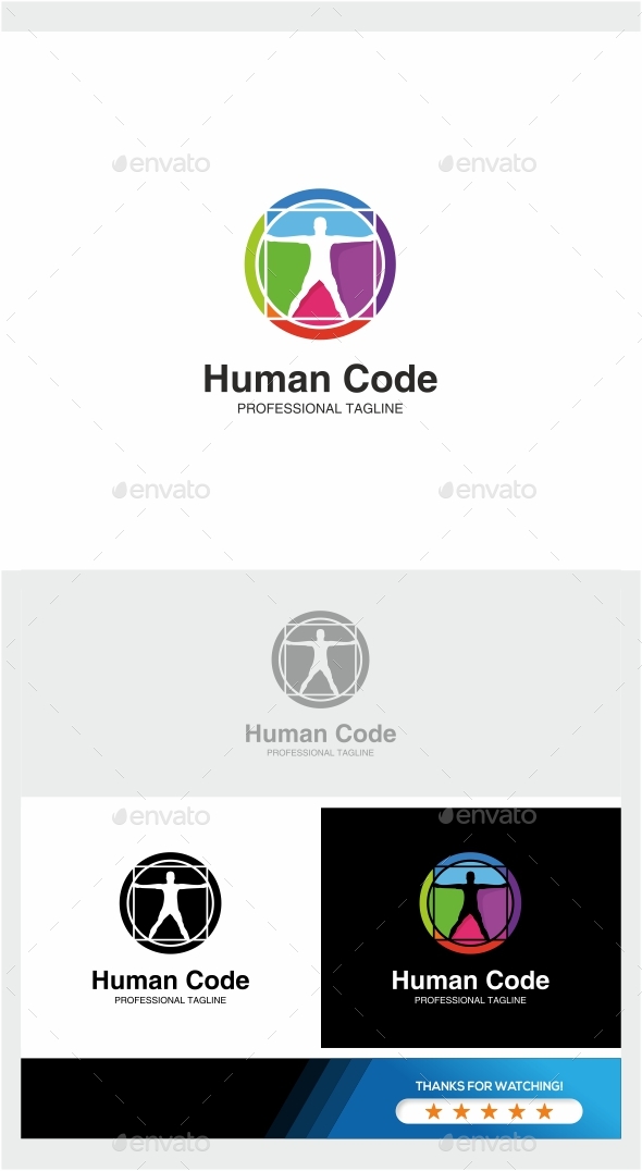 GraphicRiver Human Code Logo 21181549