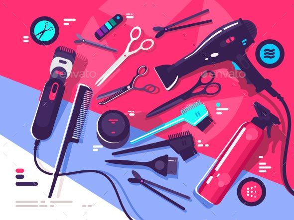 Hairdressing Tools - Man-made Objects Objects