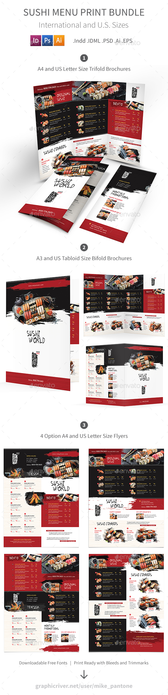 GraphicRiver Sushi Restaurant Print Bundle 3 21181876 GraphicRiver Sushi Restaurant Print Bundle 3 21181876