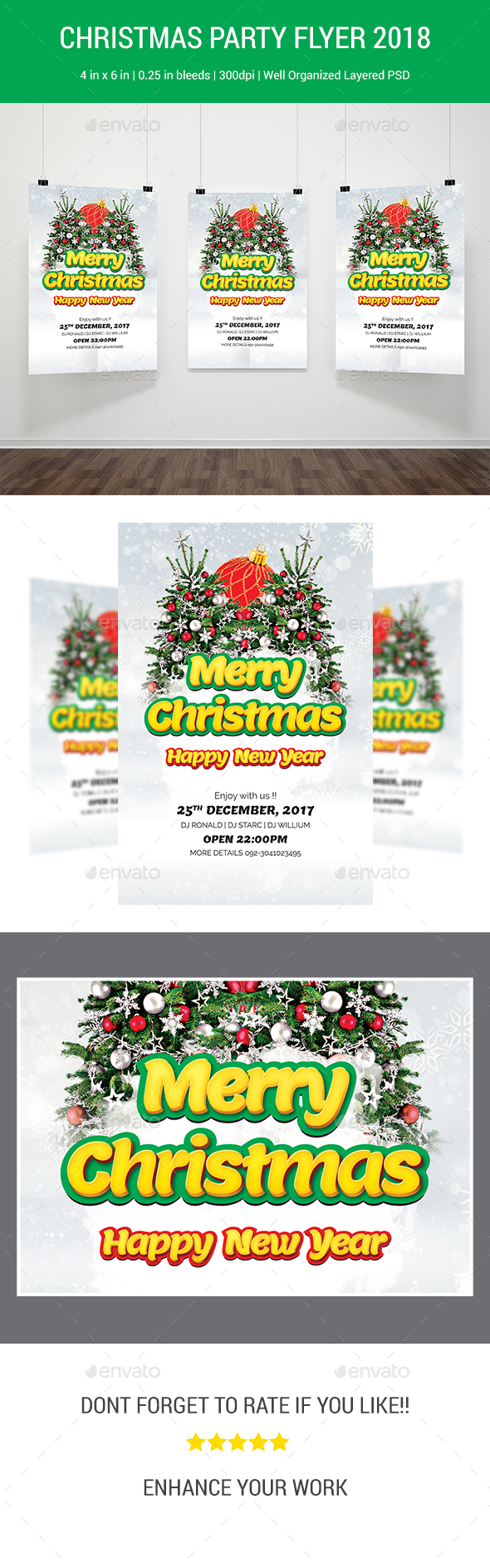 GraphicRiver Christmas Party Flyer 2018 21167691