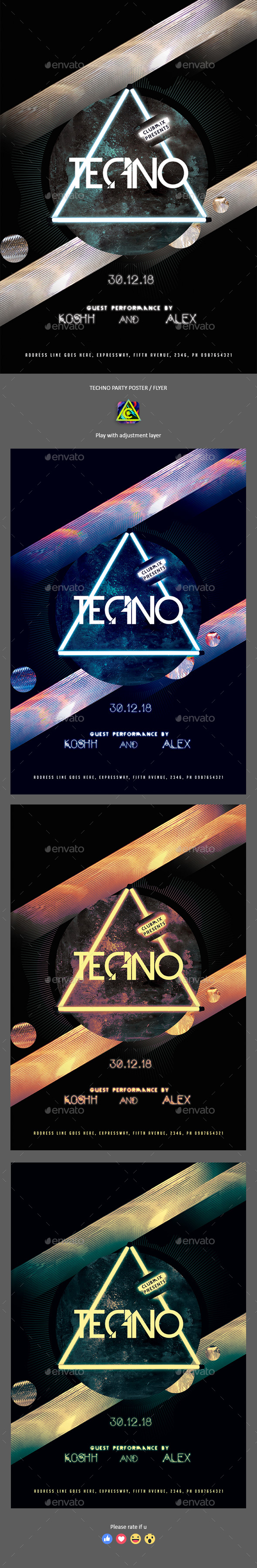 GraphicRiver Techno Party Poster Flyer 21183119 GraphicRiver Techno Party Poster Flyer 21183119
