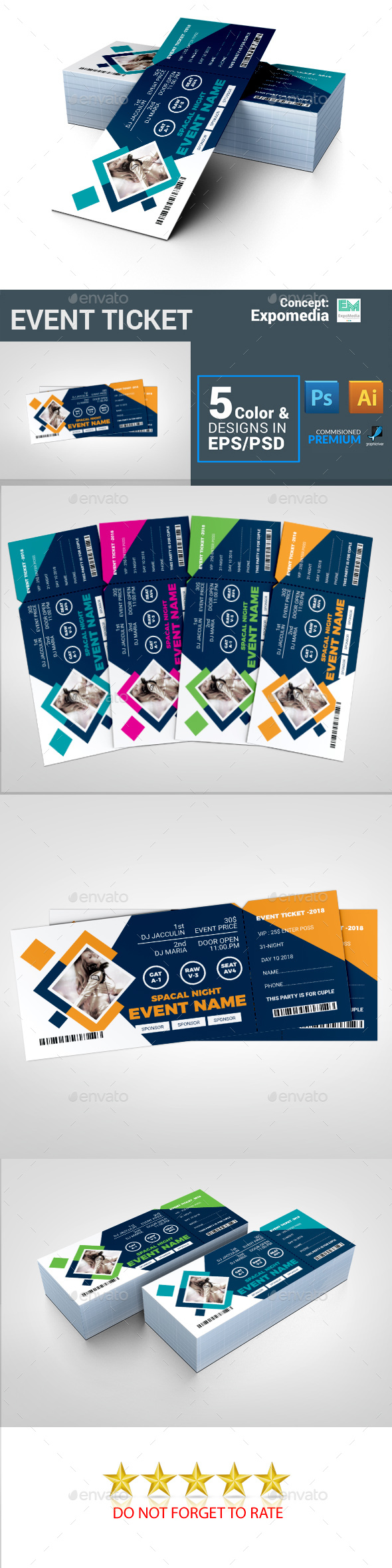 GraphicRiver Event Ticket Ticket 21183229 GraphicRiver Event Ticket Ticket 21183229